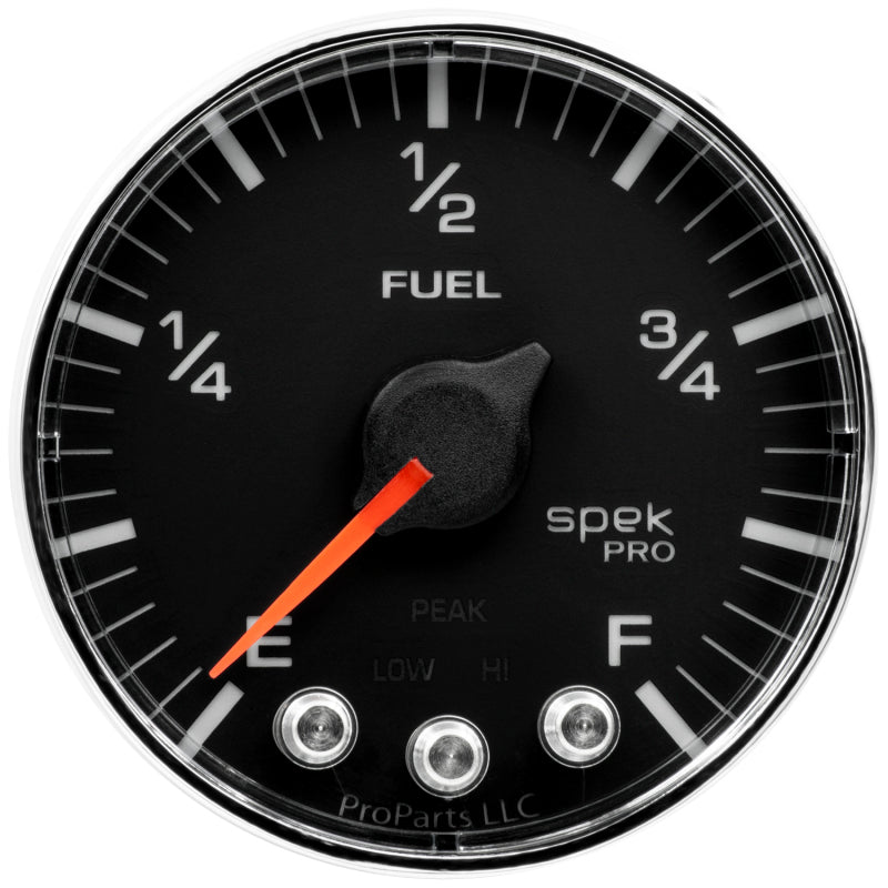 Load image into Gallery viewer, Autometer Spek-Pro Gauge Fuel Level 2 1/16in 0-270 Programmable Blk/Chrm