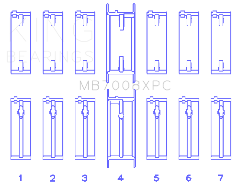 Load image into Gallery viewer, King Engine Bearings Nissan 2.5L RB25DET 24V (Size .026) Coated Performance Main Bearing Set