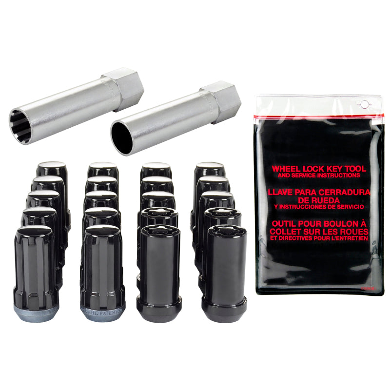 Load image into Gallery viewer, McGard SplineDrive Tuner 5 Lug Install Kit w/Locks & Tool (Cone) 1/2-20 / 13/16 Hex / 1.6in. L - Blk