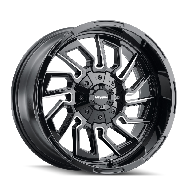 Load image into Gallery viewer, Mayhem 8111 Flywheel 20x9 / 5x127 BP / 0mm Offset / 87.1mm Hub Black w/ Milled Spokes Wheel