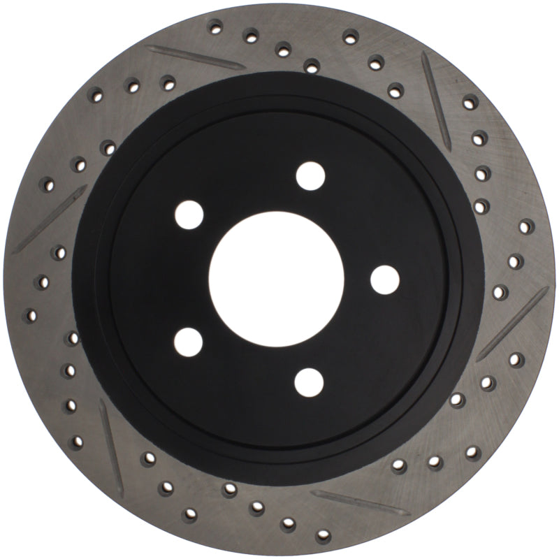Load image into Gallery viewer, StopTech 05-10 Ford Mustang Slotted & Drilled Left Rear Rotor