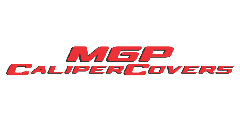 Load image into Gallery viewer, MGP 4 Caliper Covers Engraved Front & Rear Oval logo/Ford Red finish silver ch