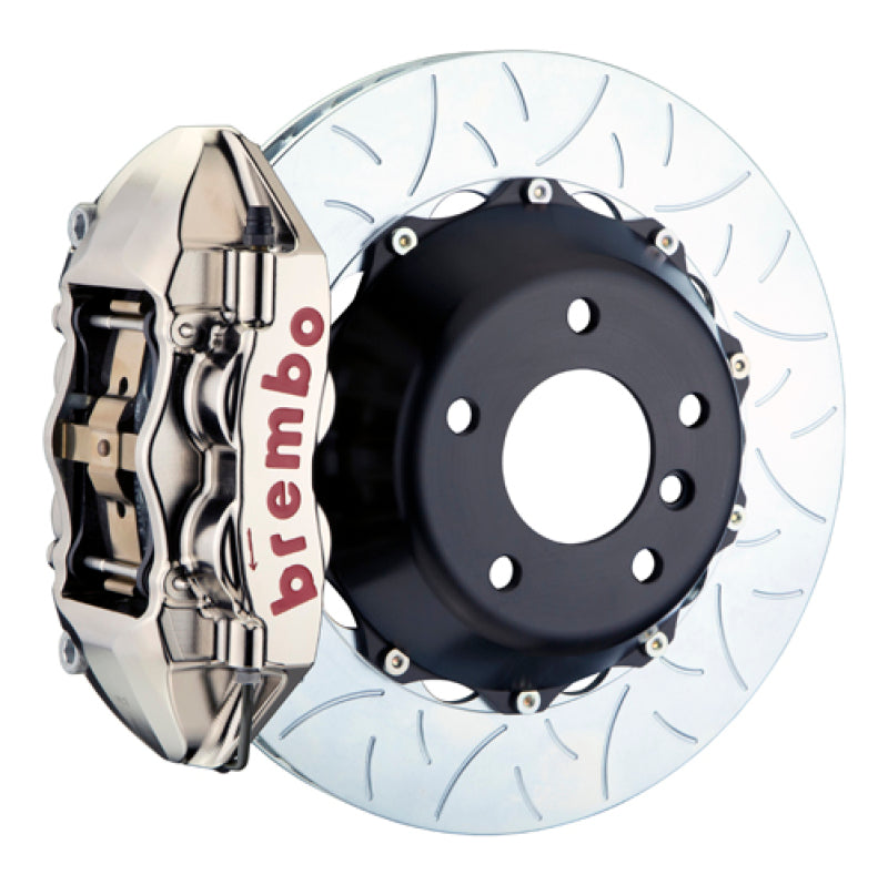 Brembo 84-87 Testarossa Rear GT BBK 4 Piston Cast 380x28 2pc Rotor Drilled- Yellow main image 0