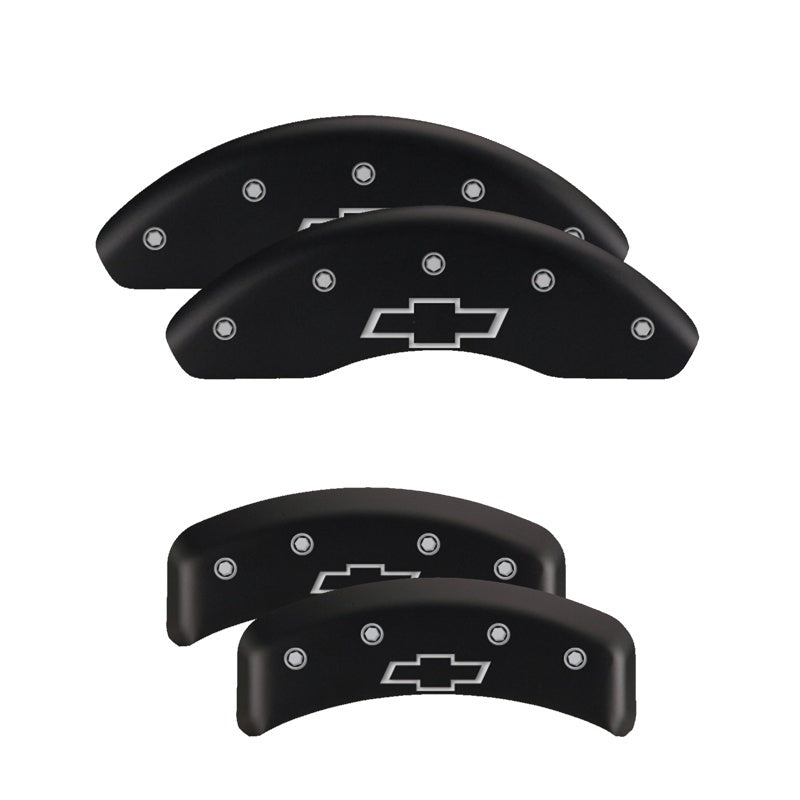 Load image into Gallery viewer, MGP 4 Caliper Covers Engraved Front & Rear Cursive/Charger Black finish silver ch