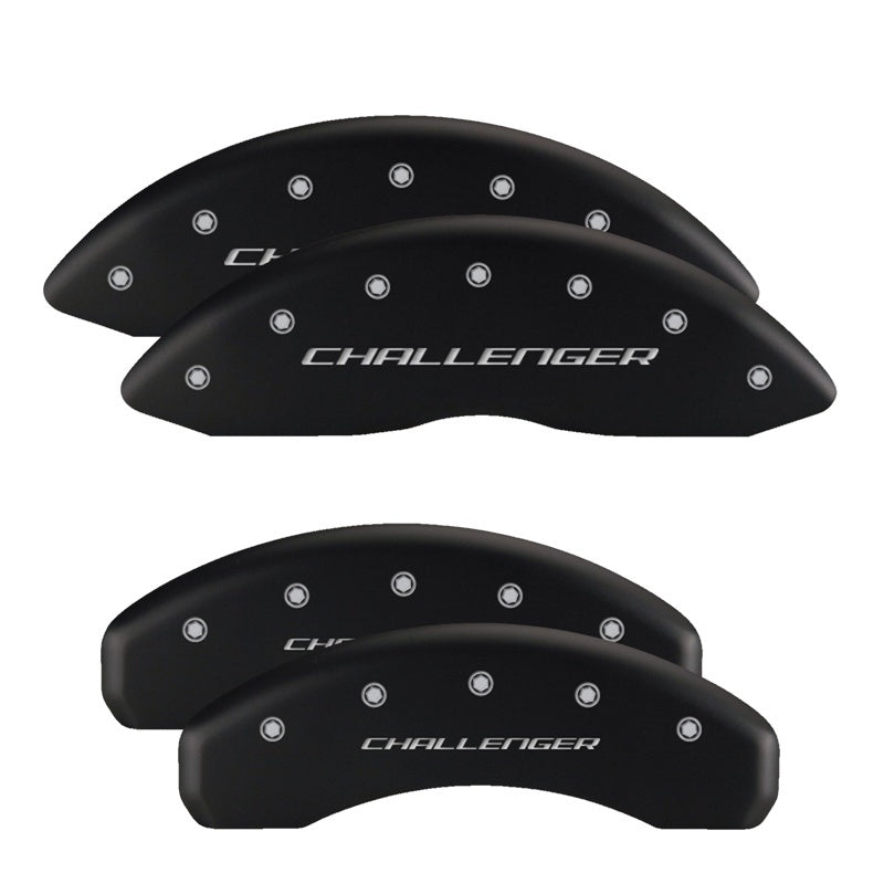 Load image into Gallery viewer, MGP 4 Caliper Covers Engraved F & R Oval Logo/Ford Yellow Finish Black Char 2005 Ford Excursion