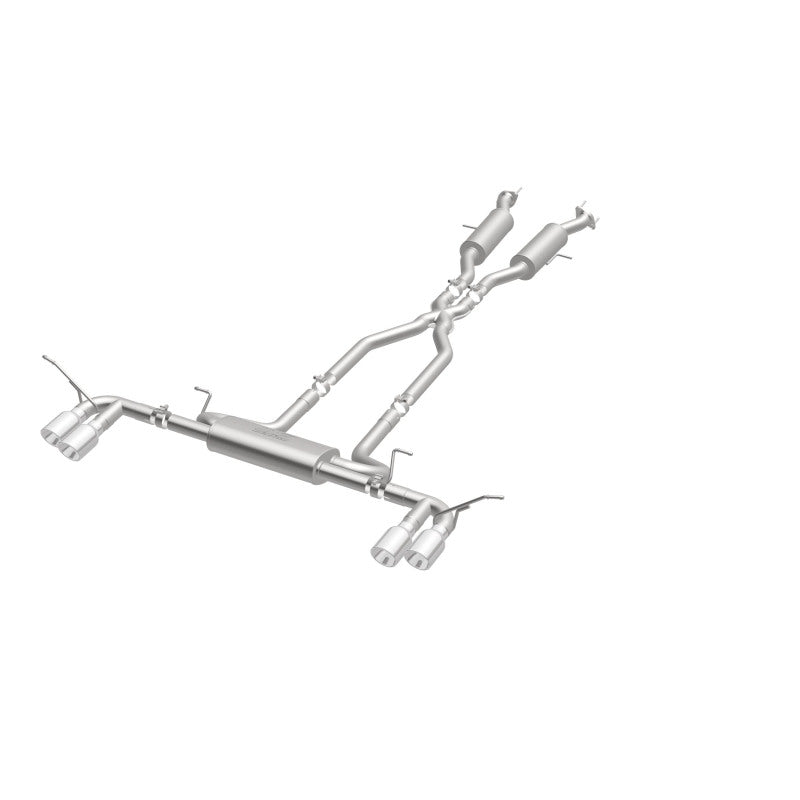 Load image into Gallery viewer, MagnaFlow Cat Back, SS, 2.5in, Quad Split Polish 4in tip 14-15 Jeep Grand Cherokee 3.6L/5.7L V6/V8