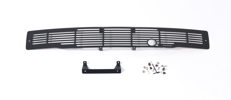 Load image into Gallery viewer, Putco 15-17 Ford F-150 - Stainless Steel Black Bar Design w/ Heater Plug Bumper Grille Inserts