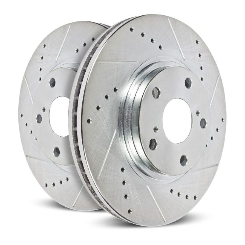 Load image into Gallery viewer, Power Stop 11-14 Ford Mustang Front Evolution Drilled & Slotted Rotors - Pair