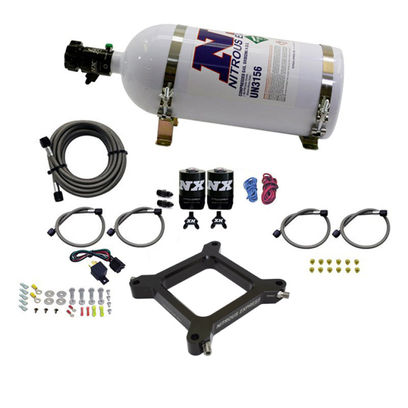 Load image into Gallery viewer, Nitrous Express 4150 Assassin Plate Pro Power Nitrous Kit (100-500HP) w/10lb Bottle