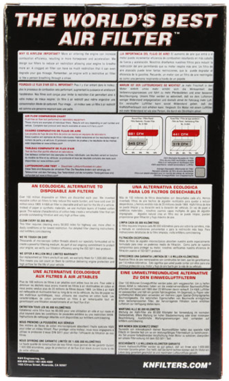 Load image into Gallery viewer, K&N Uni Oval Tapered Air Filter 3.5in 10 Deg. Flg / 3.25in T OW / 4.5in T OL / 5.75in B / 7in H