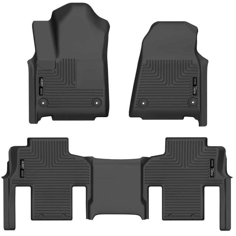 Load image into Gallery viewer, Husky Liners 2022 Jeep Grand Wagoneer Weatherbeater Black Front & 2nd Seat Floor Liners