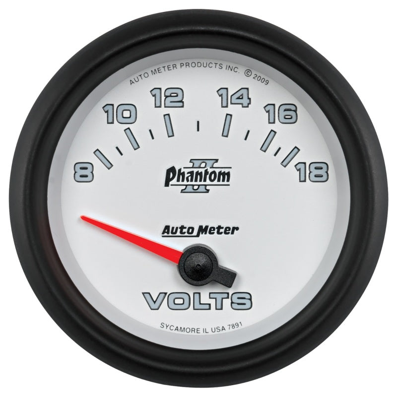 Load image into Gallery viewer, Autometer Phantom II 2-5/8in 18V Electric Voltmeter Gauge