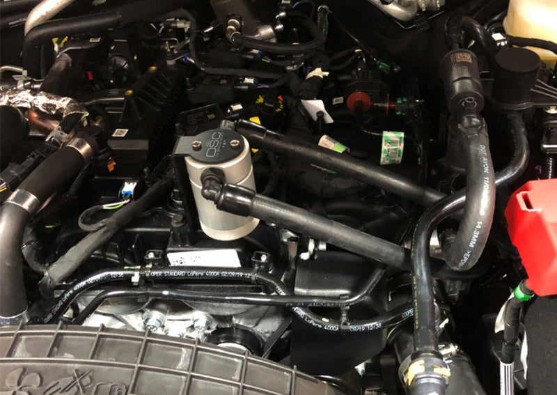 Load image into Gallery viewer, J&L 2019-2024 Ford Ranger 2.3L Driver Side Oil Separator 3.0 - Clear Anodized
