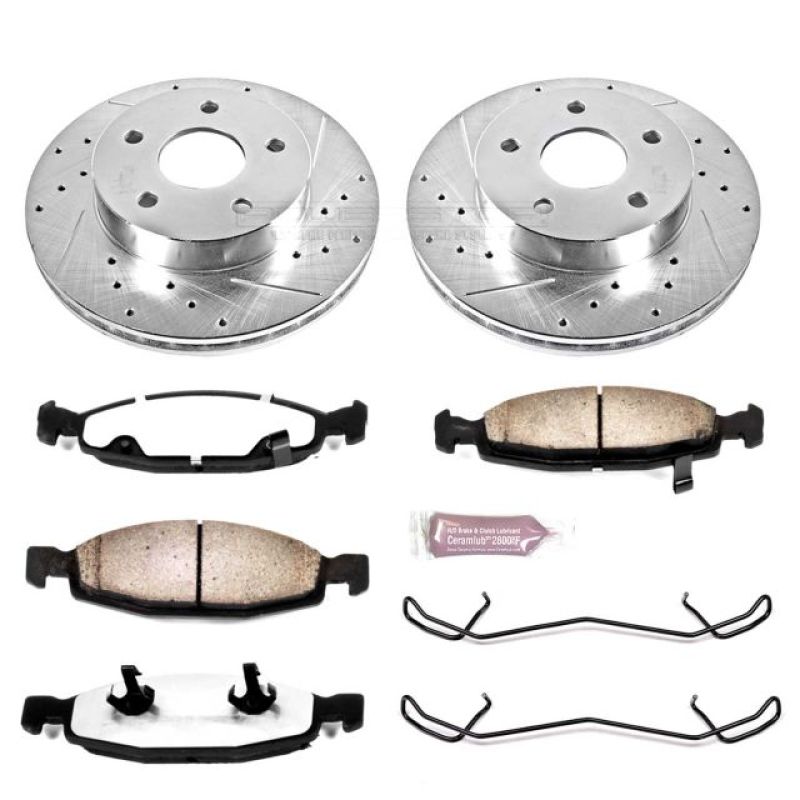 Load image into Gallery viewer, Power Stop 99-02 Jeep Grand Cherokee Front Z36 Truck & Tow Brake Kit