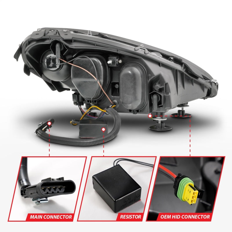 Load image into Gallery viewer, ANZO 05-13 Chevrolet Corvette Projector Headlights w/switchback & Sequential LED - Black Amber