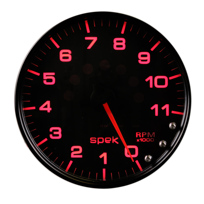 Load image into Gallery viewer, Autometer Spek-Pro Gauge Tachometer 5in 11K Rpm W/Shift Light & Peak Mem Black/Black