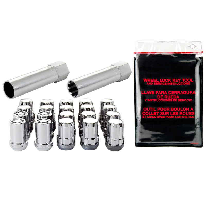 Load image into Gallery viewer, McGard SplineDrive Tuner 5 Lug Install Kit w/Locks & Tool (Cone) M12X1.5 / 13/16 Hex - Chrome