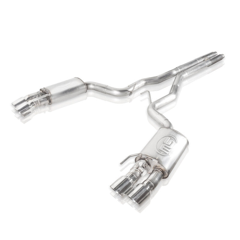 Load image into Gallery viewer, Stainless Works 2018+ Ford Mustang GT 3in Redline Series Catback H-Pipe w/Active Valves & Quad Tips