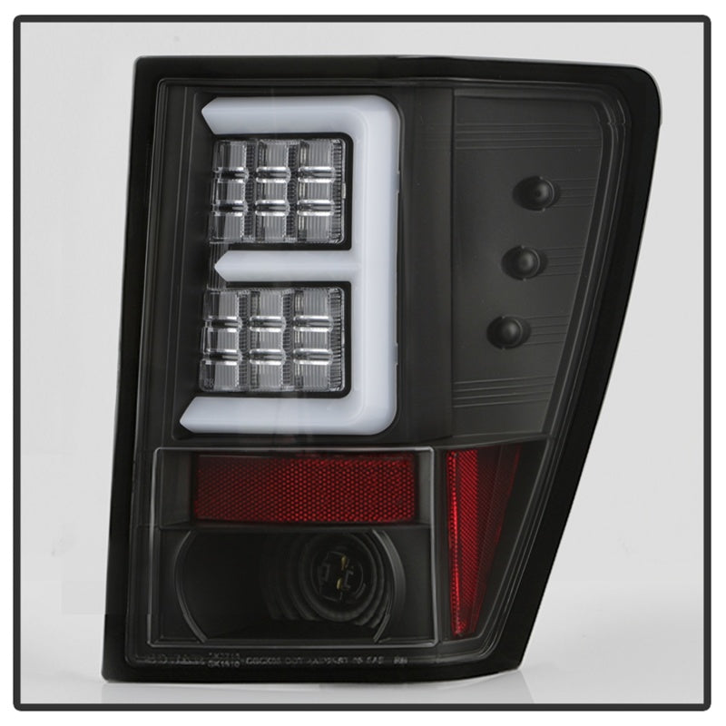 Load image into Gallery viewer, Spyder 07-10 Jeep Grand Cherokee Light Bar LED Tail Lights - Black ALT-YD-JGC07V2-LB-BK