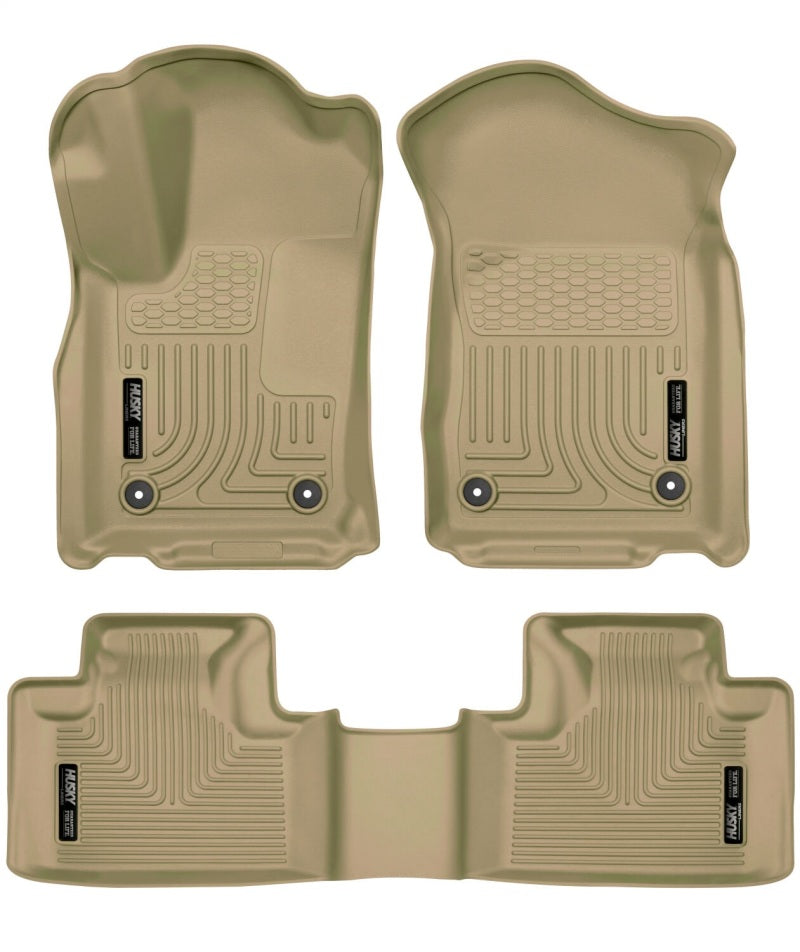 Load image into Gallery viewer, Husky Liners 16-22 Dodge Durango Weatherbeater Tan Front & 2nd Seat Floor Liners