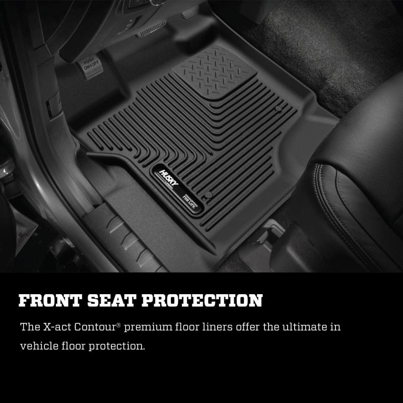 Load image into Gallery viewer, Husky Liners 2017 Ford F-250 Super Duty Crew Cab X-Act Contour Black Front & Rear Floor Liners