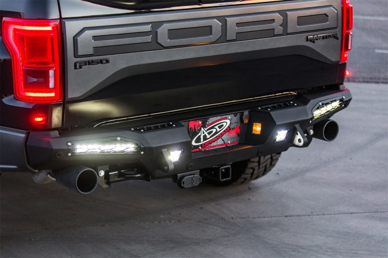 Load image into Gallery viewer, Addictive Desert Designs 17-18 Ford F-150 Raptor HoneyBadger Rear Bumper w/ 10in SR LED Mounts