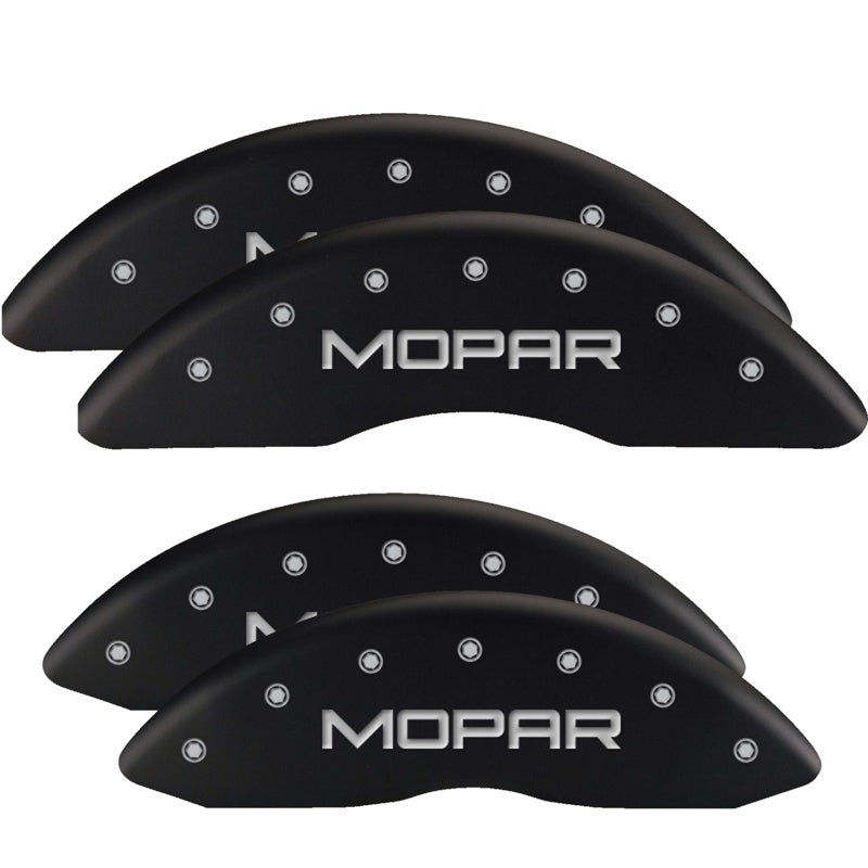 Load image into Gallery viewer, MGP 4 Caliper Covers Engraved Front & Rear Magnum Red finish silver ch