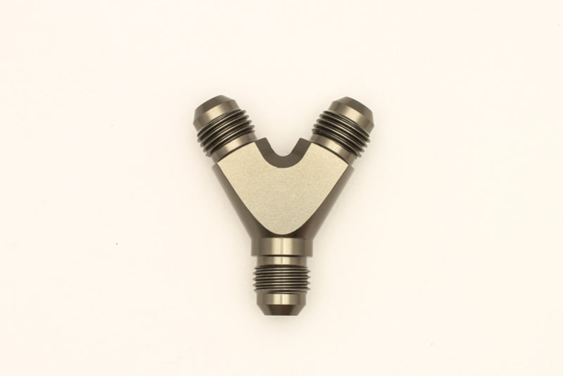 Load image into Gallery viewer, DeatschWerks 6AN Male Flare + 6AN Male Flare to 6AN Male Flare Y Block Fitting