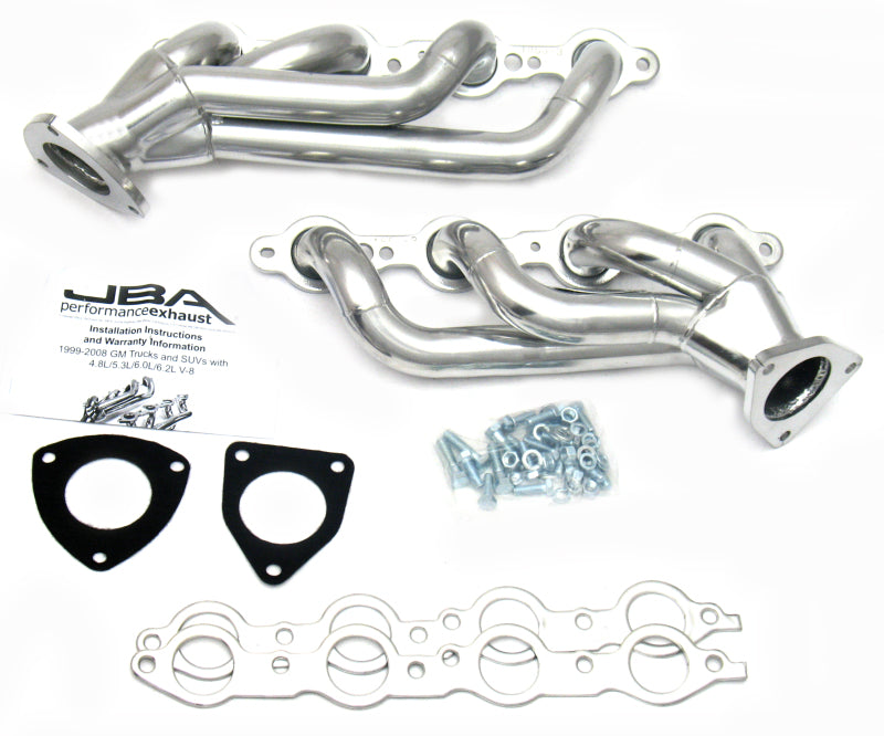 Load image into Gallery viewer, JBA 03-06 GM Truck 6.0L LS w/o EGR 1-5/8in Primary Silver Ctd Cat4Ward Header