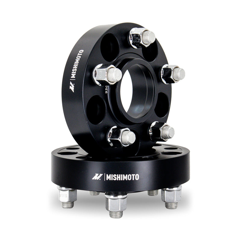Load image into Gallery viewer, Mishimoto Wheel Spacers - 5x120 - 67.1 - 25 - M14 - Black