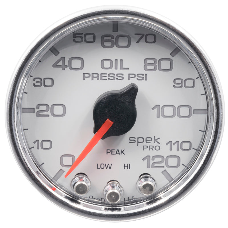 Load image into Gallery viewer, Autometer Spek-Pro 2-1/16in 0-120 PSI Digital Stepper Motor w/Peak & Warn Oil Pressure Gauge