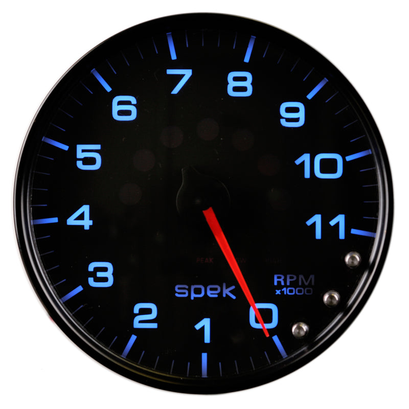 Load image into Gallery viewer, Autometer Spek-Pro Gauge Tachometer 5in 11K Rpm W/Shift Light & Peak Mem Black/Black