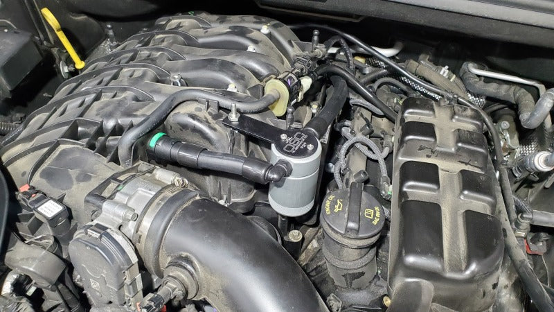 Load image into Gallery viewer, J&L 16-25 Dodge Durango / Jeep Grand Cherokee 3.6L Oil Separator 3.0 Passenger Side - Clear Anod
