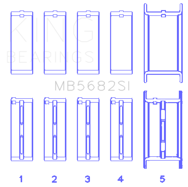Load image into Gallery viewer, King Engine Bearings gm 496ci/8.1L 16v (Size STD) Performance Main Bearing Set