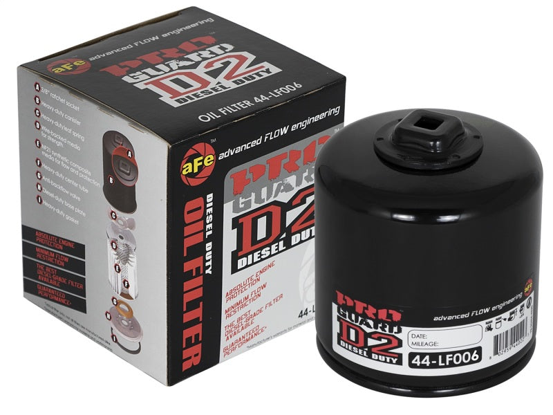 Load image into Gallery viewer, aFe Pro GUARD D2 Oil Filter 74-08 Dodge Gas Truck V6 3.9L/V8 4.7L/5.7L/5.2L/5.9L/V10 8.3L/8.0L (4pk)
