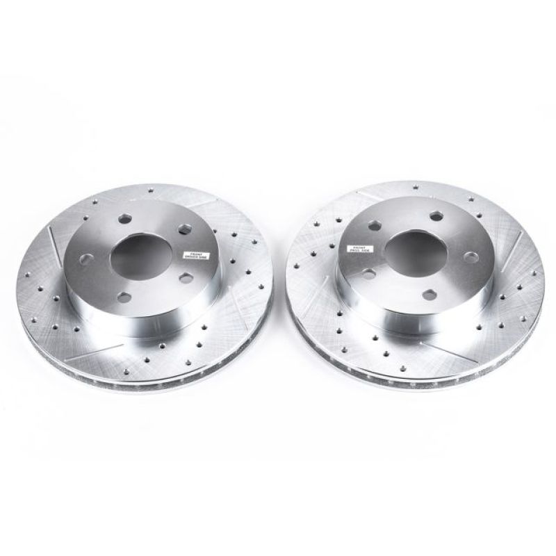 Load image into Gallery viewer, Power Stop 99-04 Jeep Grand Cherokee Front Evolution Drilled & Slotted Rotors - Pair