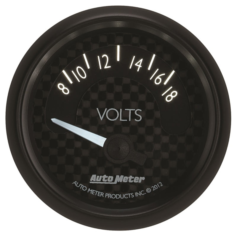Load image into Gallery viewer, Autometer GT Series 52mm Short Sweep Electronic 8-18 Volts Voltmeter