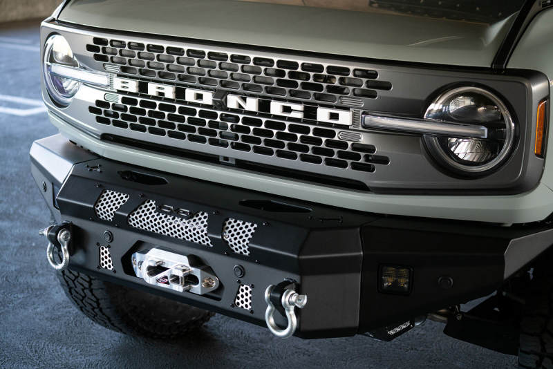 Load image into Gallery viewer, DV8 Offroad 2021+ Ford Bronco Front Bumper Winch Capable w/ Optional Bull Bar/Aux Light Opening