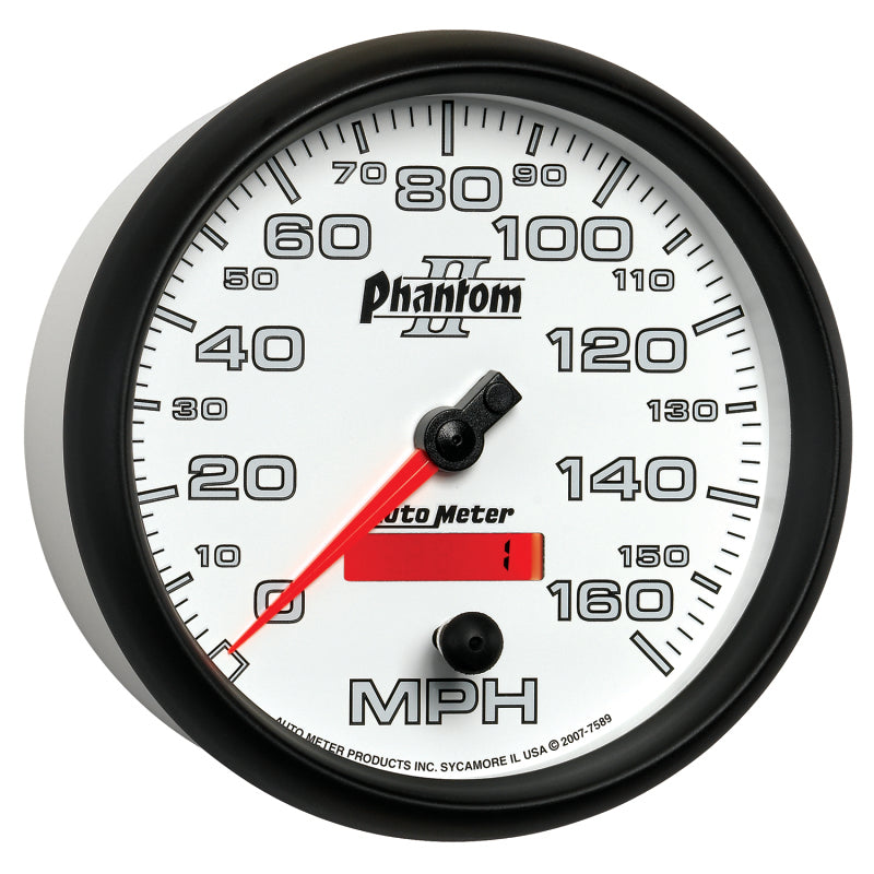 Load image into Gallery viewer, Autometer Phantom II 5in Electrical Programmable Speedometer 150MPH