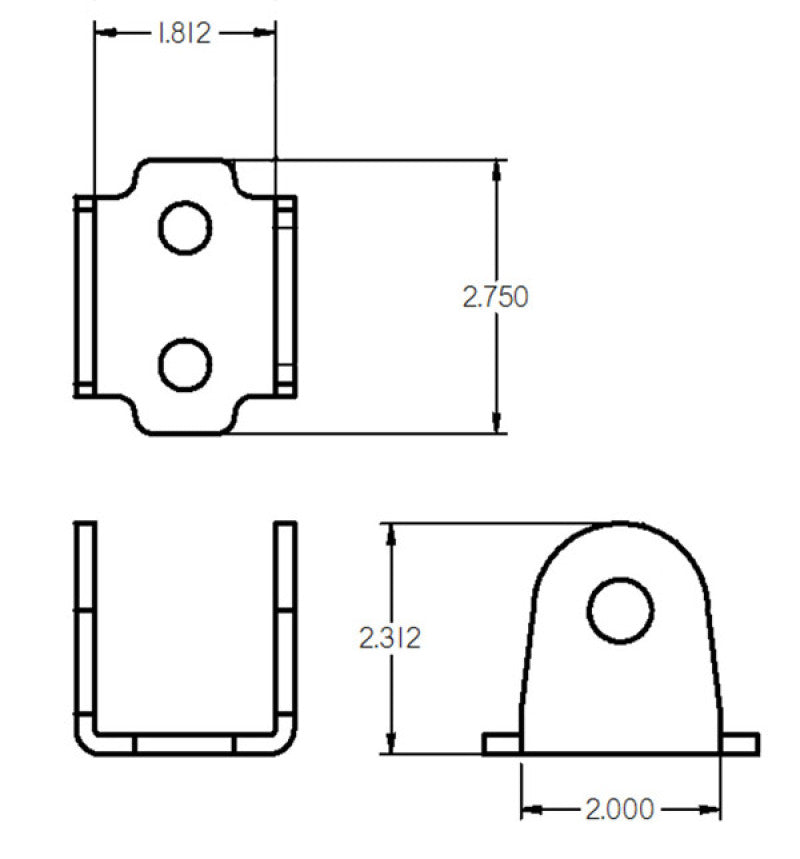 Load image into Gallery viewer, Ridetech Bolt-On Panhard Bar Frame Bracket Black Powdercoat