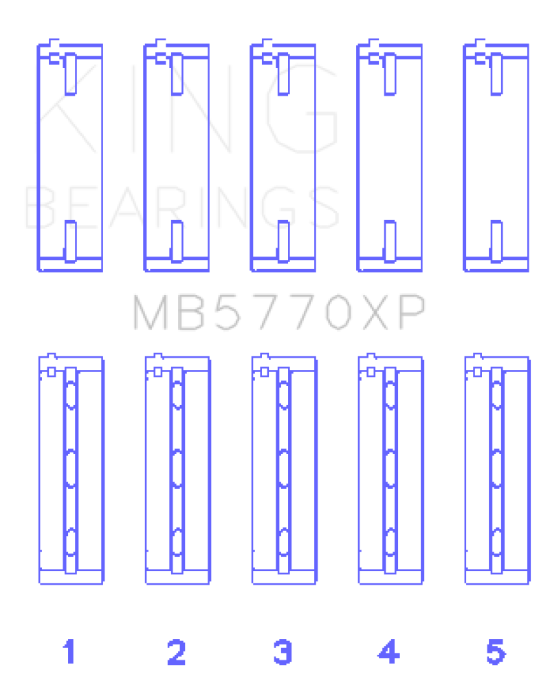 Load image into Gallery viewer, King Engine Bearings Nissan VK45DD/E/ VK50VE/ Vk56DE/VD (Size 0.25) Main Bearing Set
