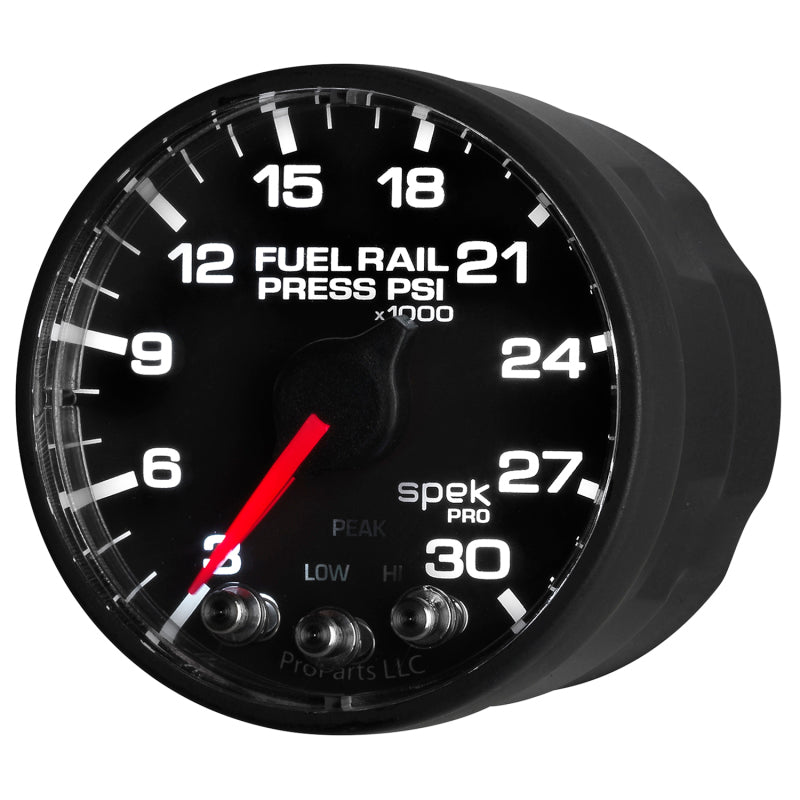 Load image into Gallery viewer, Autometer Spek-Pro Gauge Rail Press 2 1/16in 30Kpsi Stepper Motor W/Peak & Warn Blk/Blk