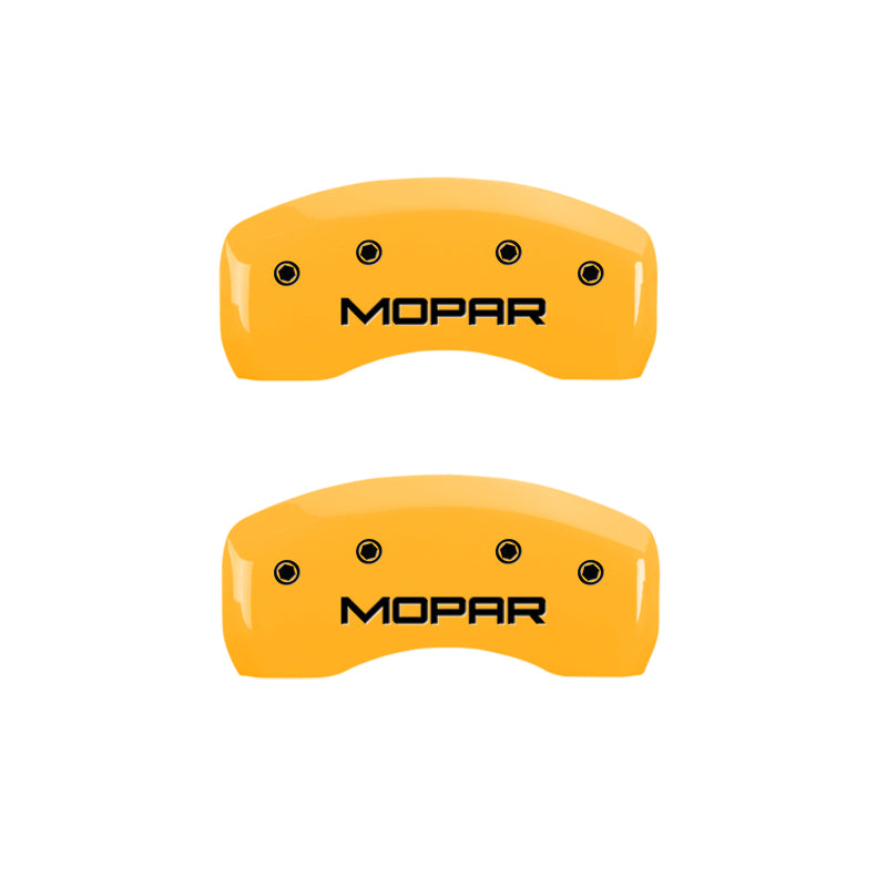 Load image into Gallery viewer, MGP 4 Caliper Covers Engraved Front & Rear JEEP Black finish silver ch