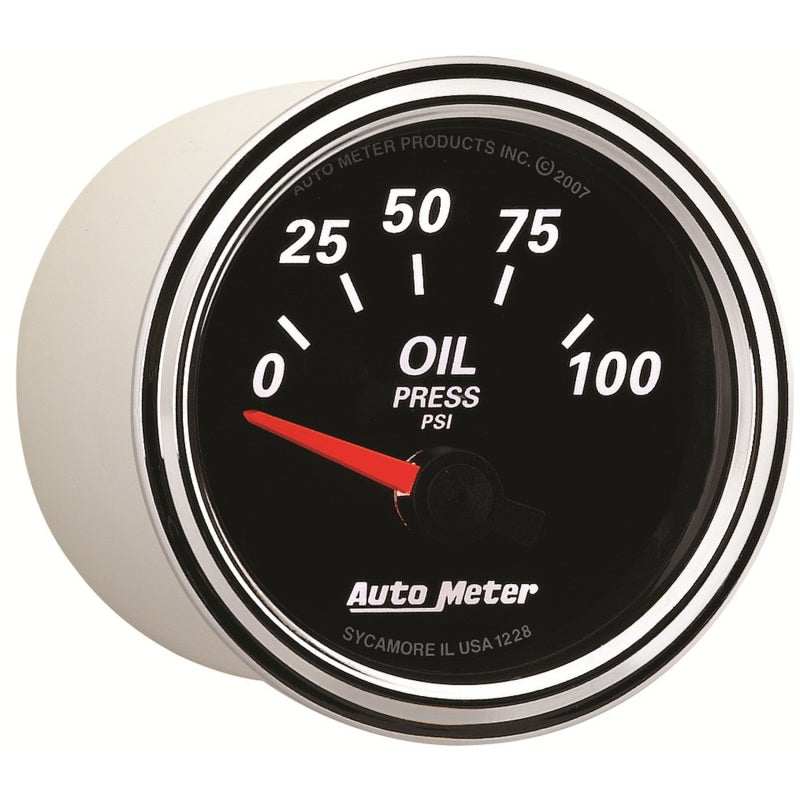 Load image into Gallery viewer, Autometer Designer Black II 52mm 100 PSI Oil Pressure Gauge