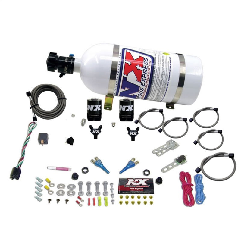 Load image into Gallery viewer, Nitrous Express Dual Nozzle Sport Compact Nitrous Kit (35-50-75HP) w/10lb Bottle