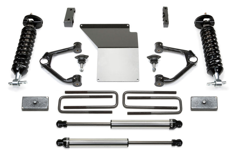 Load image into Gallery viewer, Fabtech 07-18 GM K1500 w/OE Forged UCA 3.5in UCA System w/DL 2.5 Coilovers & Rear DL Shocks