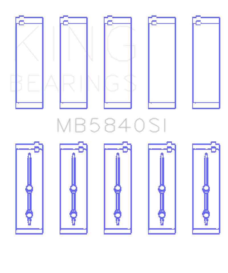 Load image into Gallery viewer, King Chrysler / Dodge Gen 3 Hemi 5.7L / 6.1L / 6.4L (Size 0.5) Crankshaft Main Bearing Set of 5
