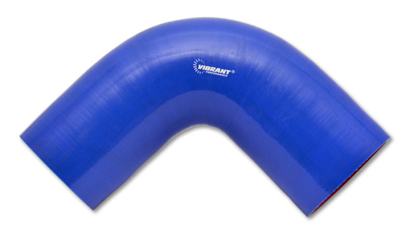 Load image into Gallery viewer, Vibrant 4 Ply Reinforced Silicone Elbow Connector - 2.5in I.D. - 90 deg. Elbow (BLUE)