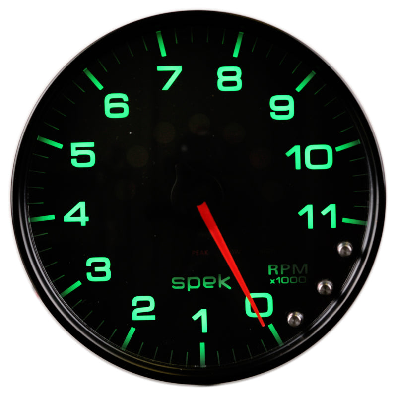 Load image into Gallery viewer, Autometer Spek-Pro Gauge Tachometer 5in 11K Rpm W/Shift Light & Peak Mem Black/Black