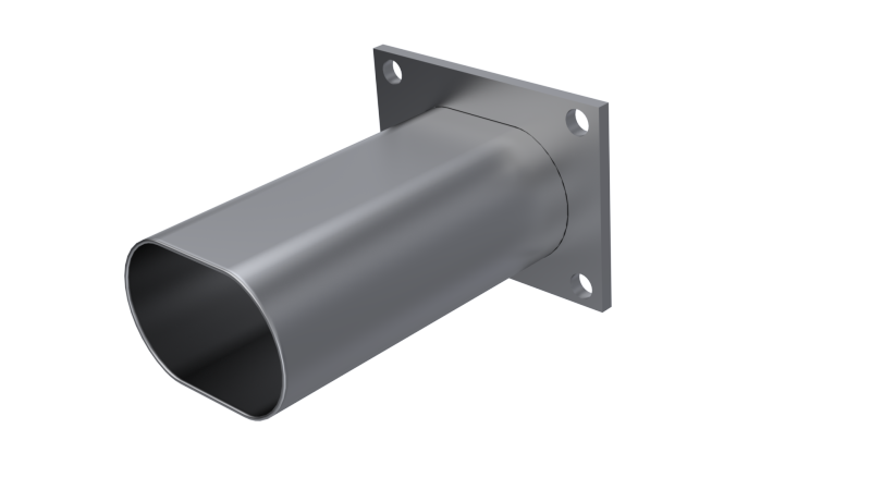 Load image into Gallery viewer, QTP 3in Weld-On QTEC Low Profile Conncetion Oval Tube Kit